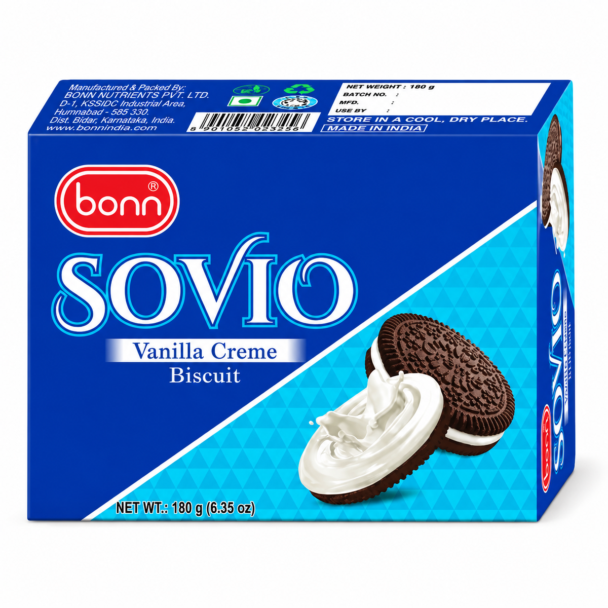 Bonn Sovio Vanilla Creme Biscuits 180g