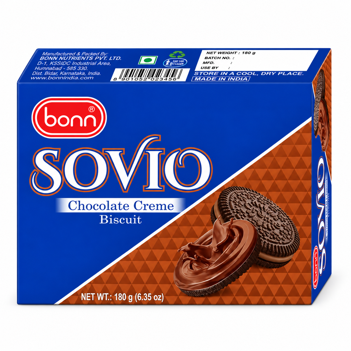 Bonn Sovio Chocolate Creme Biscuits 180g