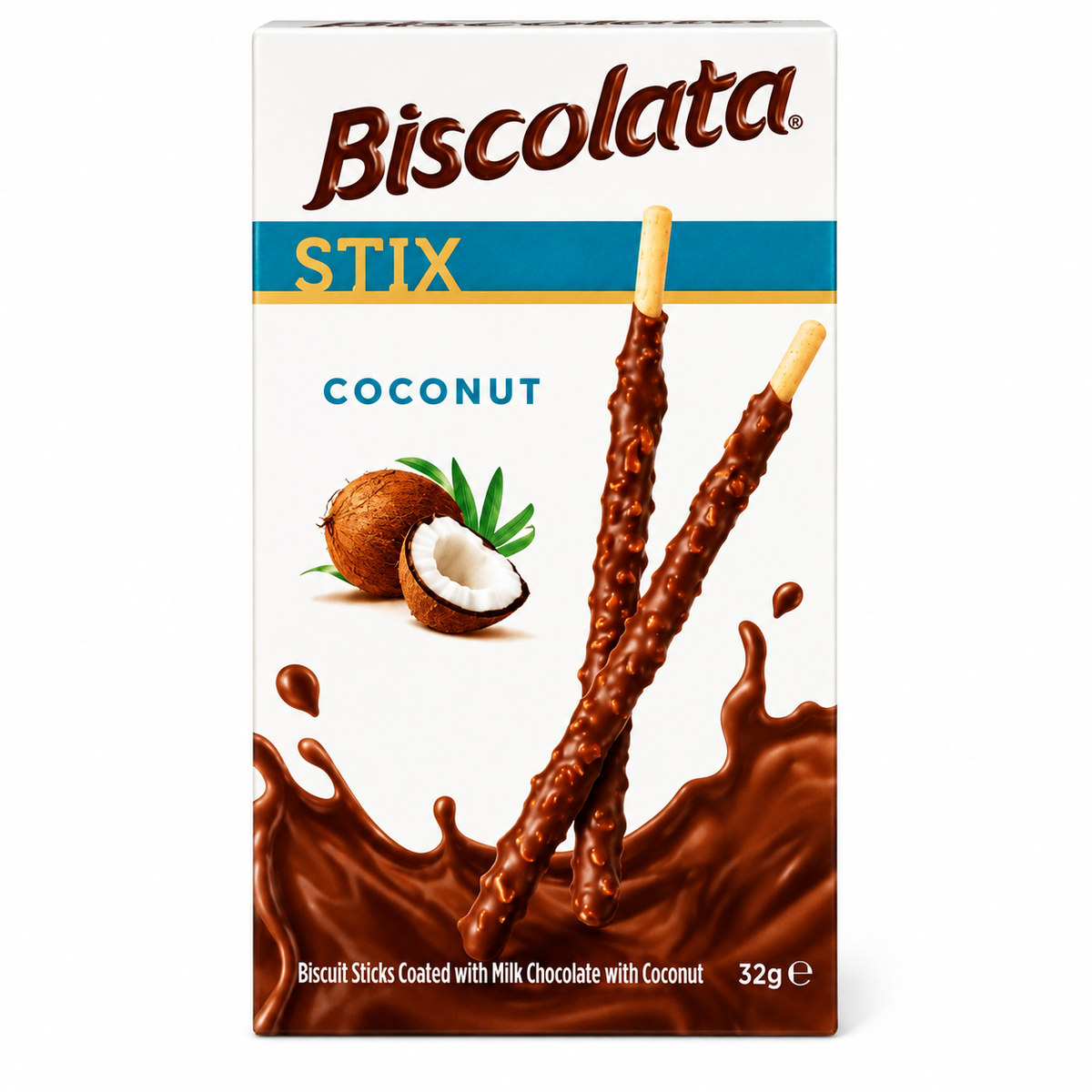 Biscolata Stix Coconut 32g – Box of 12