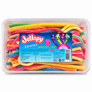 Jellopy Sour Rope Mix Fruits 1000g Tub